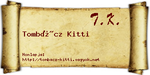 Tombácz Kitti névjegykártya