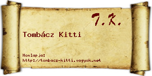 Tombácz Kitti névjegykártya